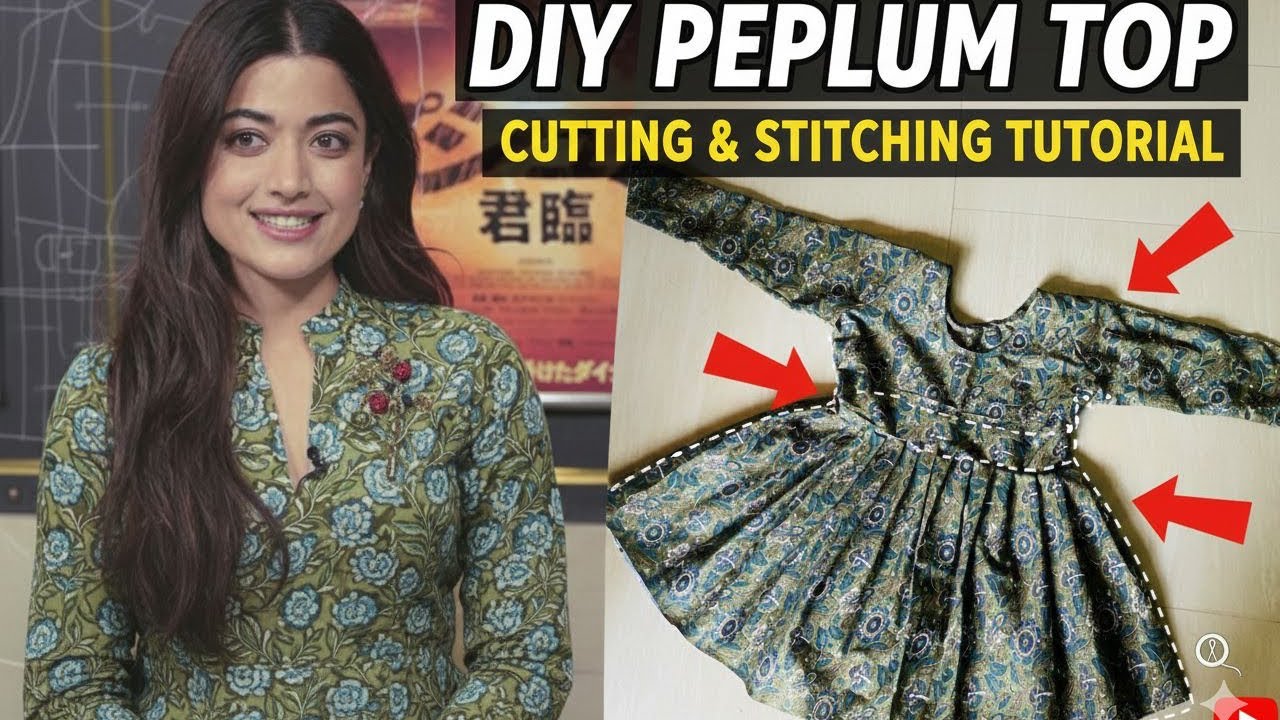 How to Make a Stylish Peplum Top at Home | Easy Sewing Tutorial #easy #tutorial #fashion #subscribe 