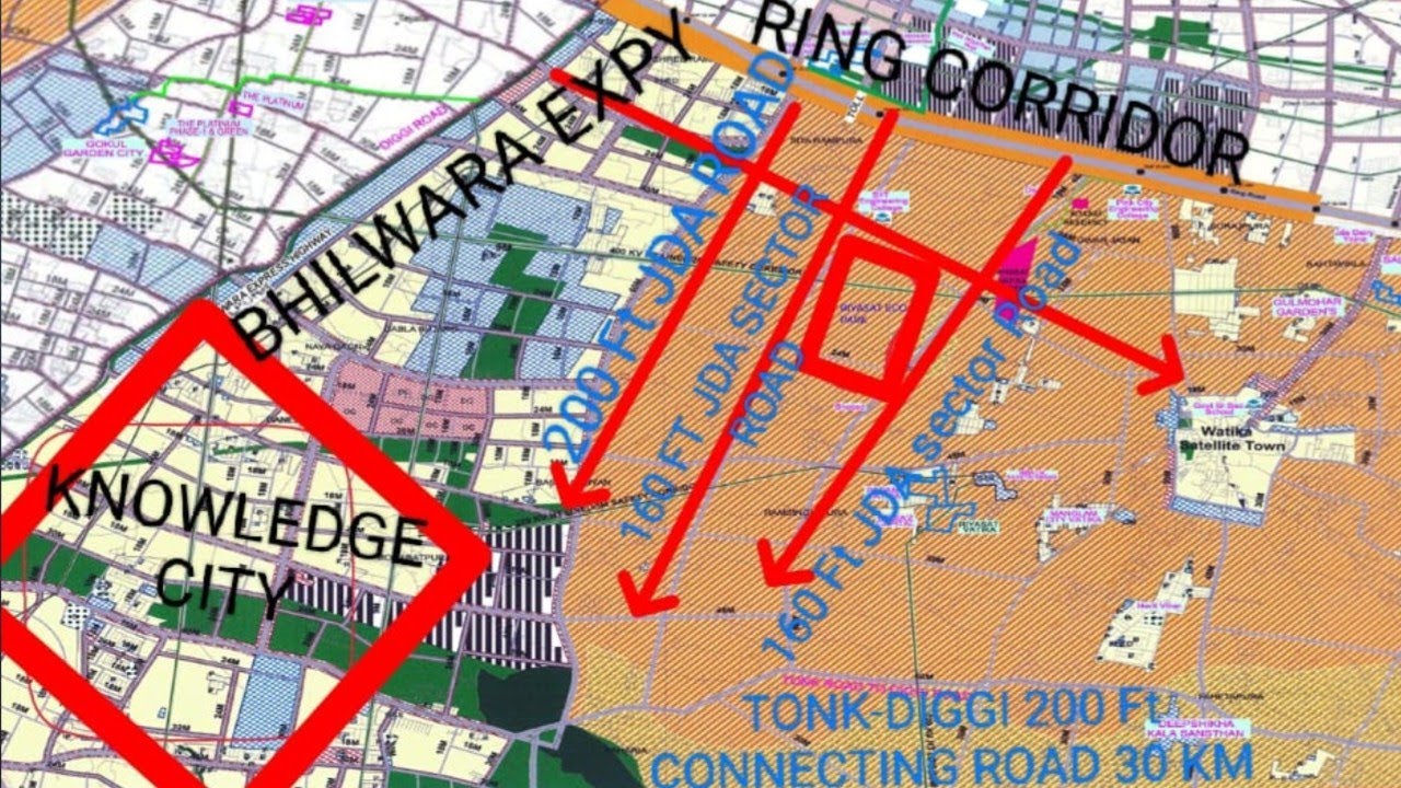 master plan 2025 टोंक रोड वाटिका के पास इन्वेस्टमेंट क्यों करें देखे, सेक्टर प्लान ,इतने सस्ते प्लॉट