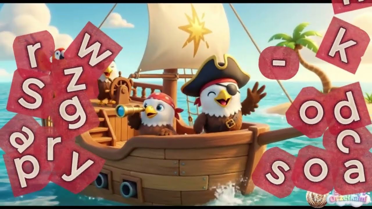 Piraci i Poszukiwanie Skarbów 🏴‍☠️ Piosenka dla Dzieci o Morzu 🦜 Papuga Statek | Śpiewaj z Orzełkami