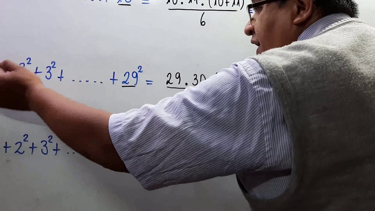 SUMA DE LOS PRIMEROS NÚMEROS ELEVADOS AL CUADRADOS   PRIMARIA