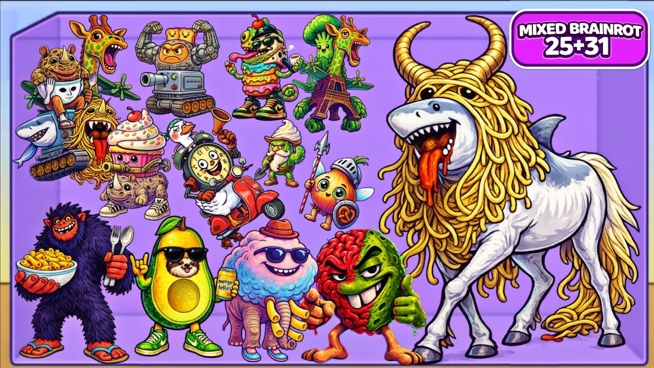 Merge Fellas Mixed Brainrot (Italian Brainrot 25+31) Gameplay Reaching Max Level &times;2 | New Update