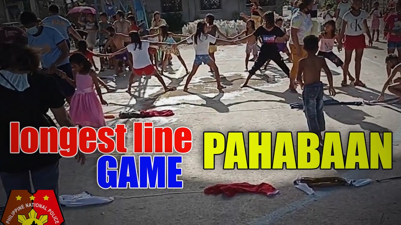PNP | LONGEST LINE GAME | LARONG PAHABAAN | gamit ang bagay na nasa katawan ng manlalaro pinoy game