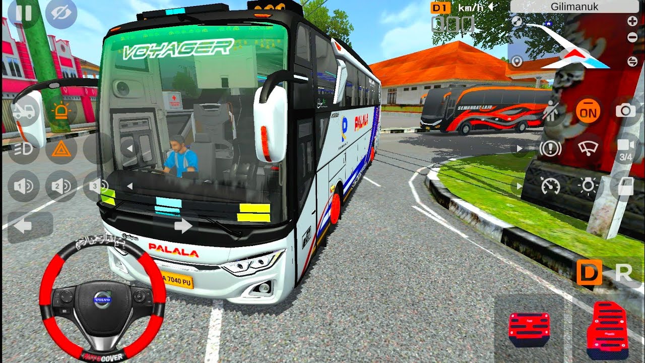 Bus Pariwisata Palala Trans Keren Pasang Strobo Bergerak | Bus Simulator Indonesia 