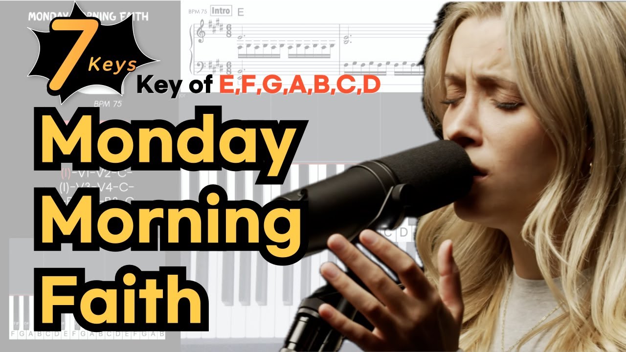 Monday Morning Faith -SEU Worship, Chelsea PlankㅣKey of E,F,G,A,B,C,D | Piano coverㅣPiano Tutorials