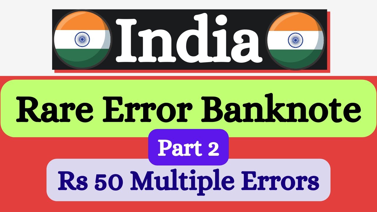 RARE India Rs 50 Multiple Error Banknote | Error Banknotes |