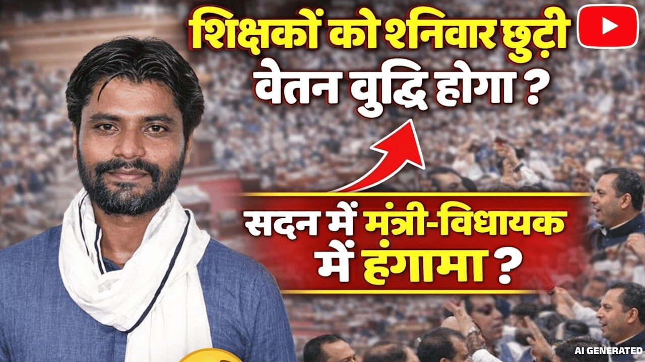 शिक्षकों को शनिवार छुट्टी, वेतन वृद्धि होगा? सदन में मंत्री-विधायक में हंगामा?