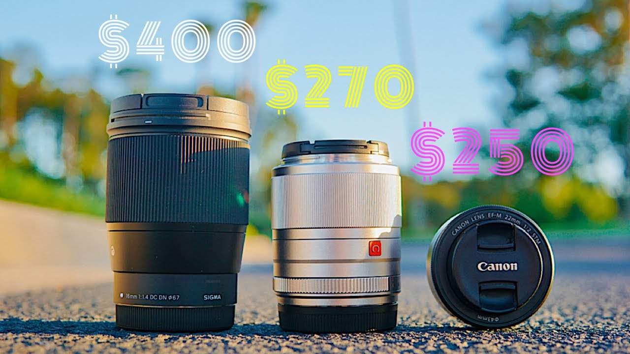 3 Great Lenses for Canon M50 - Sigma 16mm f1.4, Viltrox 23mm f1.4, Canon 22mm f2