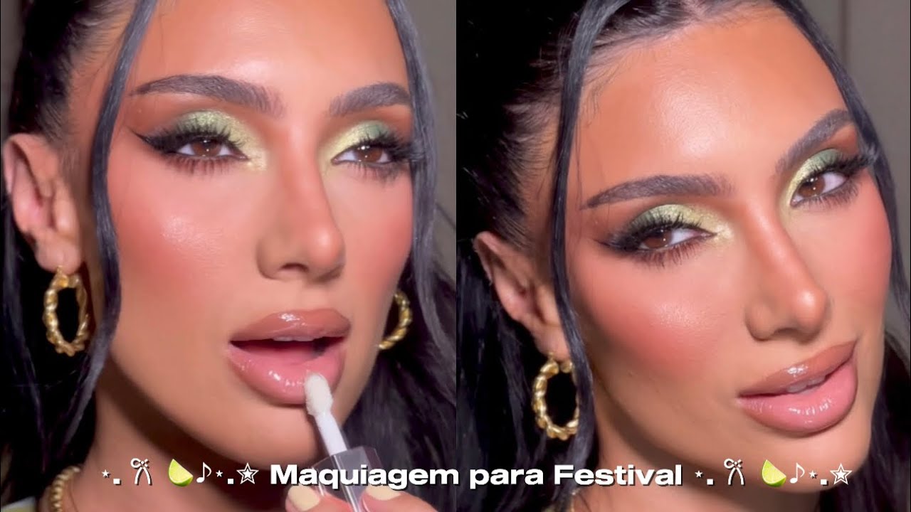 Tutorial de maquiagem detalhado com sombra verde || Laryssa mua 