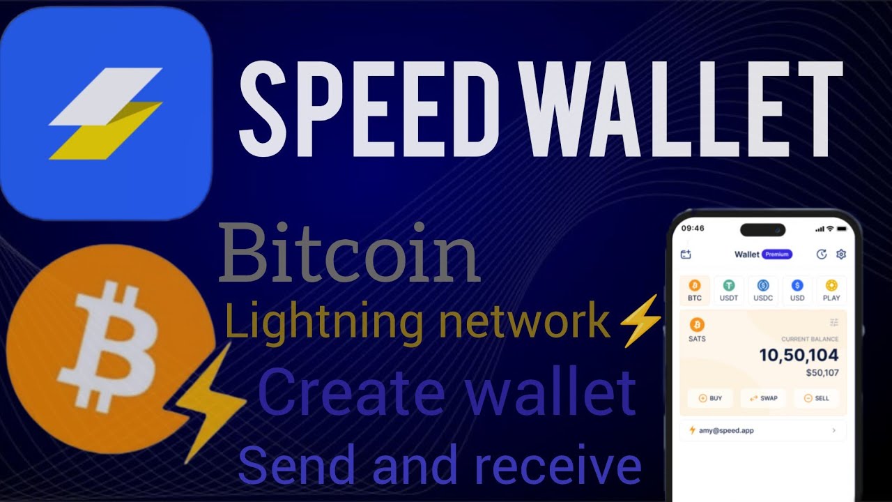 How to create a Speed ​​Wallet and receive and send crypto and Bitcoin Lightning digital currency.