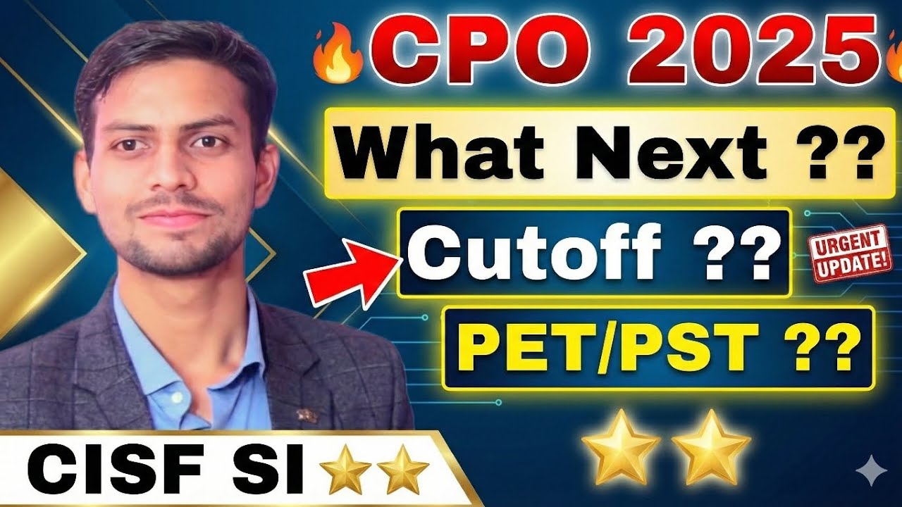 CPO 2025 Safe Score For All Category | Attention !!!Overweight Candidates | PET/PST DATE | #cpo2025