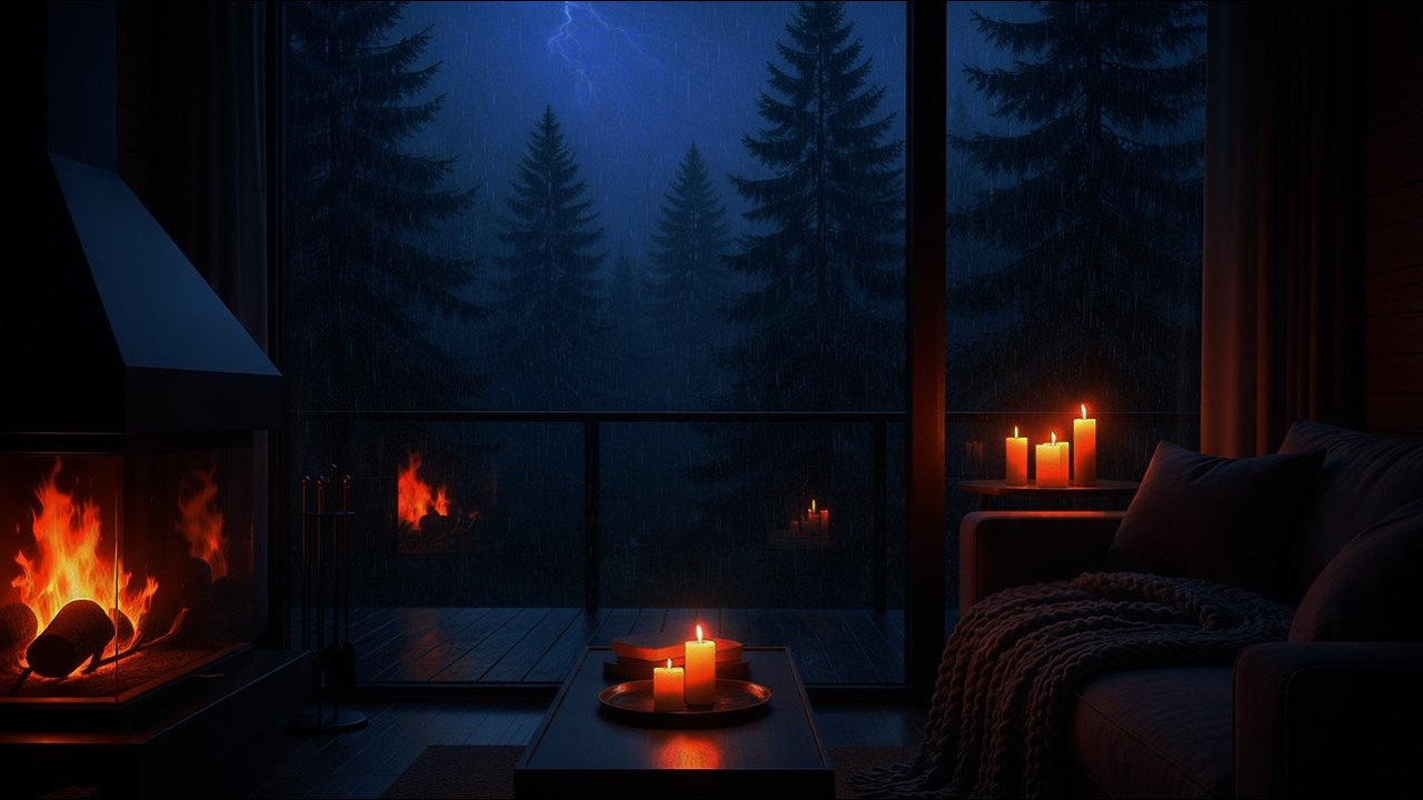 SLEEP FAST WITH HEAVY RAIN & THUNDERSTORM SOUNDS–POWERFUL NIGHT RAIN FOR DEEP SLEEP & RELAXING REST