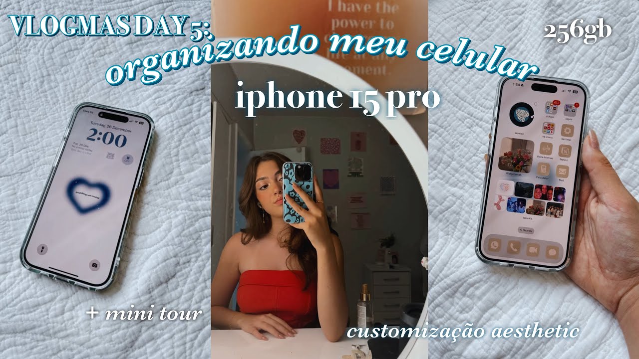 ORGANIZANDO MEU CELULAR PARA 2024! ✨📱🌷 | iPhone 15 Pro de 256gb