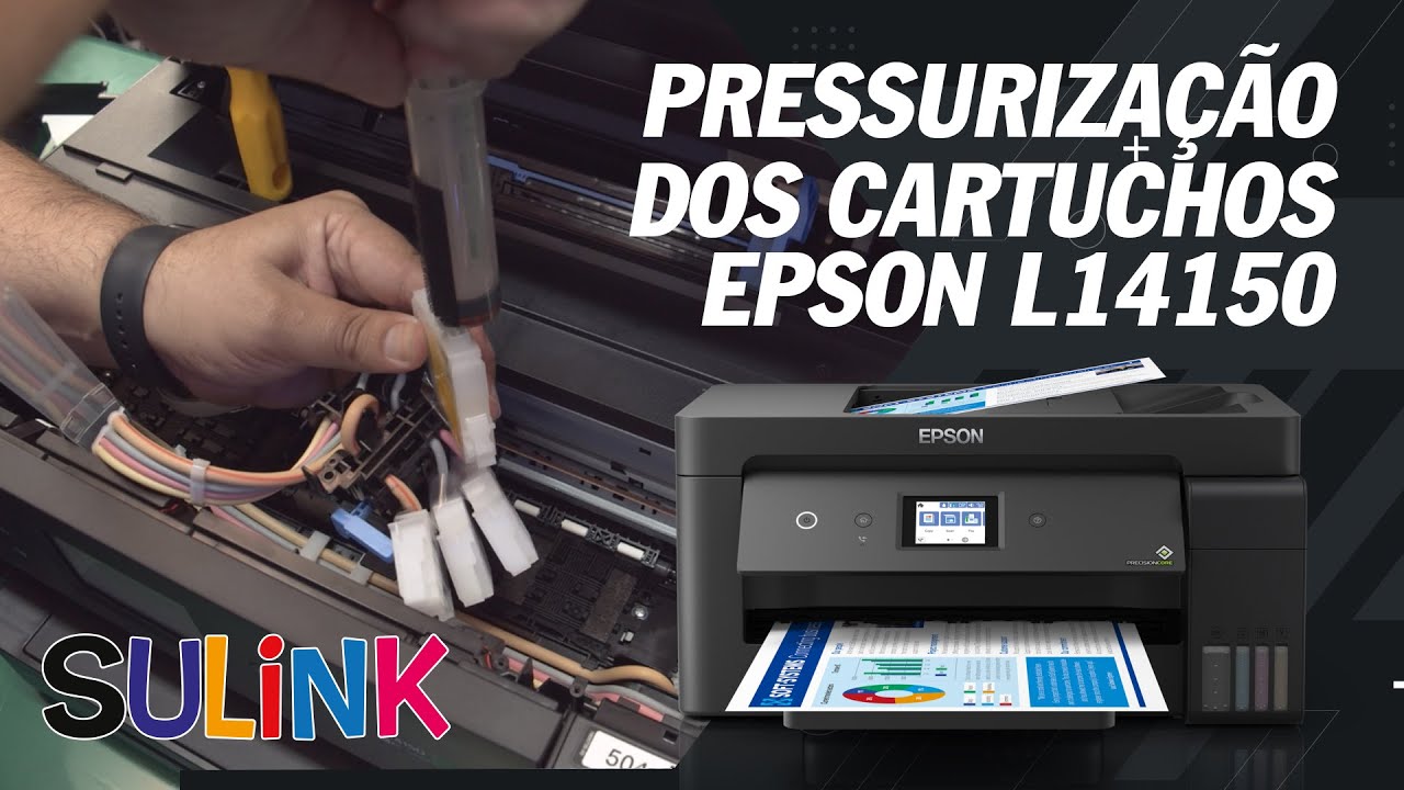 PRESSURIZAÇÃO DOS CARTUCHOS DAMPER DA EPSON L14150 - SULINK