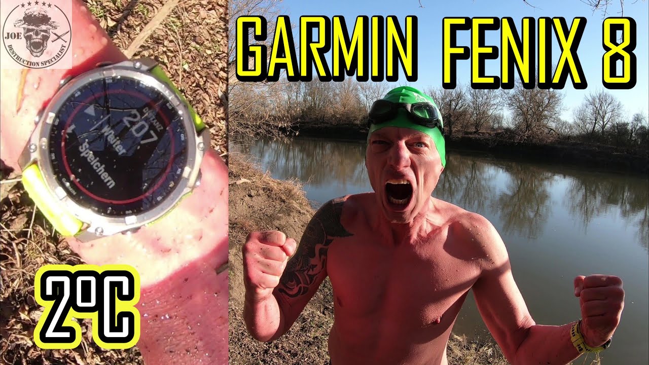 MY NEW GARMIN FENIX 8 SOLAR IN ACTION -  WINTER RIVER SWIMMING - CROSSING THE BOARDER TO SLOVAKIA