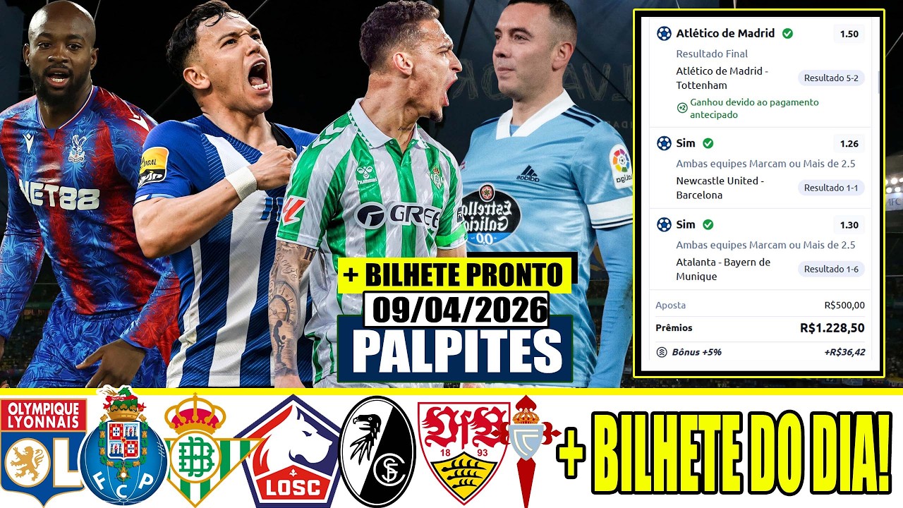 ⚽✅QUINTA DE DECIS&Atilde;O! Palpites Hoje da Liga Europa e Conference League Quartas de Final + Bilhetes✅🔞
