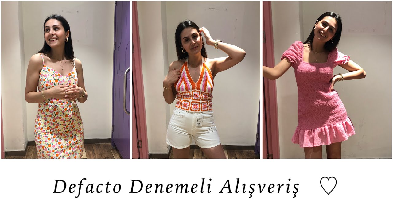 DEFACTO DENEMELİ ALIŞVERİŞ | Harikaa yazlıklarla dolu bir mağaza turu😍🌸
