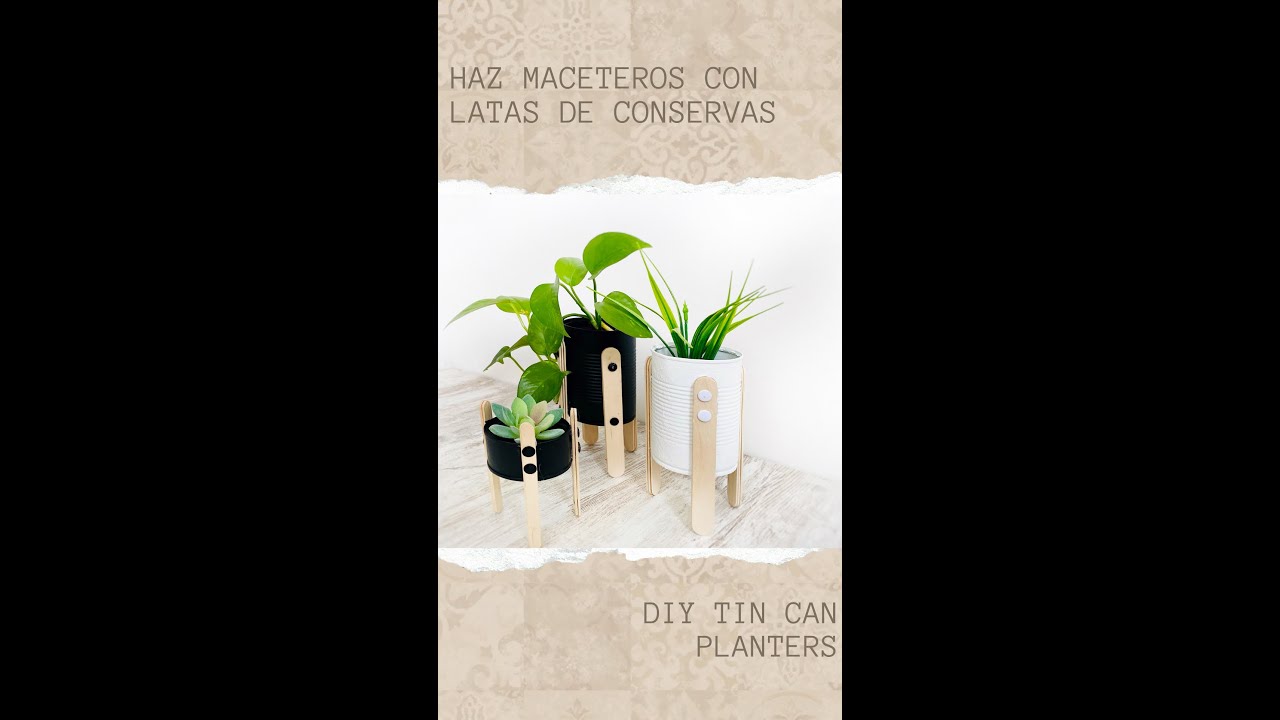 Qu&eacute; hacer con latas? Maceteros s&uacute;per f&aacute;ciles | DIY tin can planters! Easy crafts