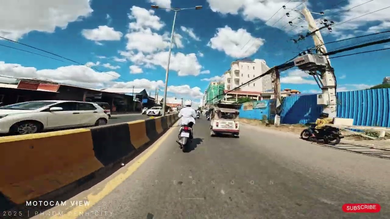 Episode 410: Afternoon riding tour in Phnom Penh City, Cambodia 🇰🇭 4K/30fps