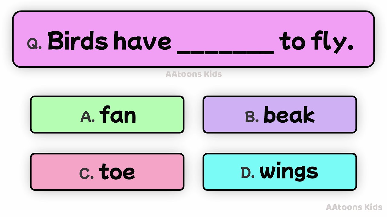 Complete the Sentence Quiz | Learn English with Fun Questions | Fun English Quiz for Kids
