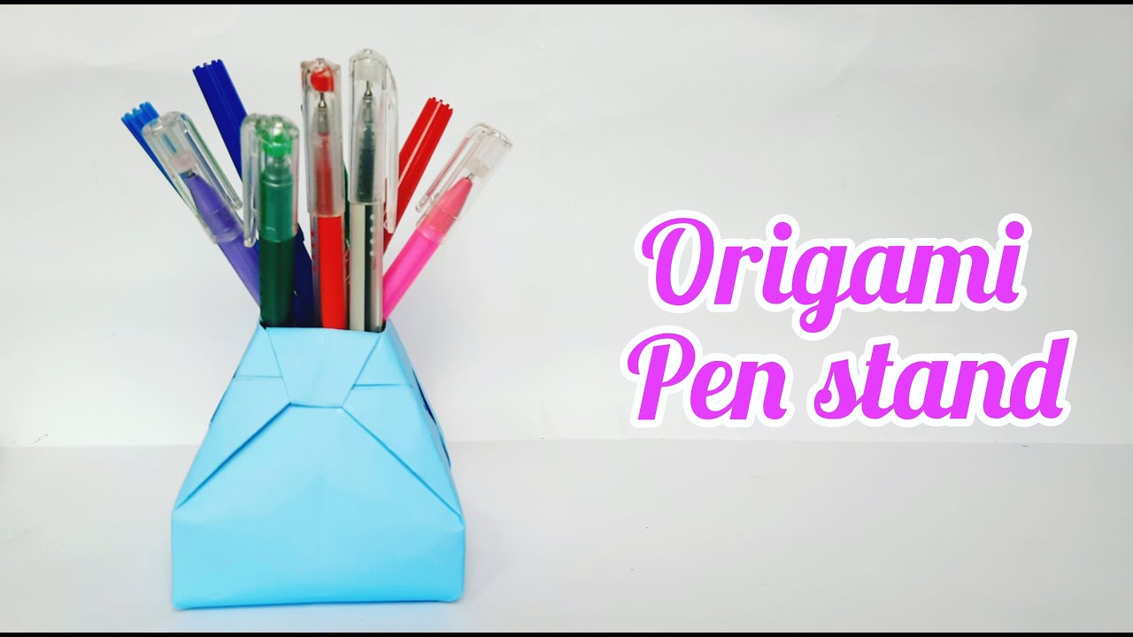 How to Make Pen Stand || Origami Pen Holder || Paper Pencil Holder||Pen Holder