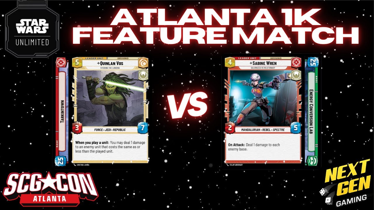 SCG CON Atlanta 1K Swiss Feature Match | Quinlan TT vs Sabine ECL | Star Wars Unlimited