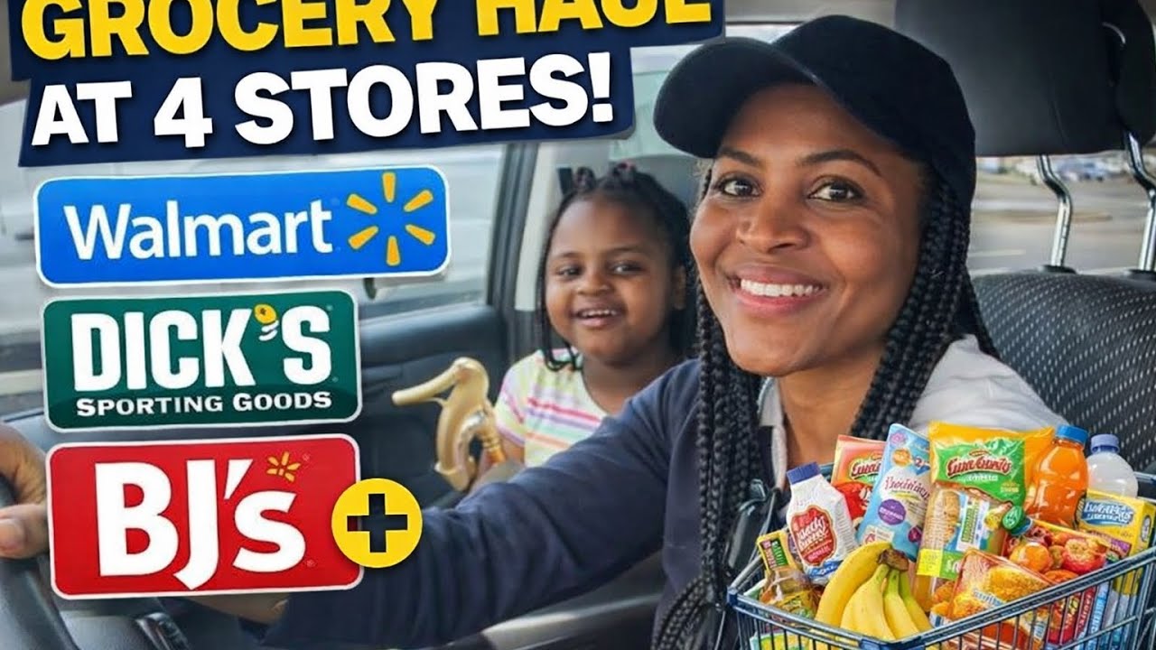 Grocery haul for the week at four different stores|walmart| Dicks Sporting Goods| BJ’s