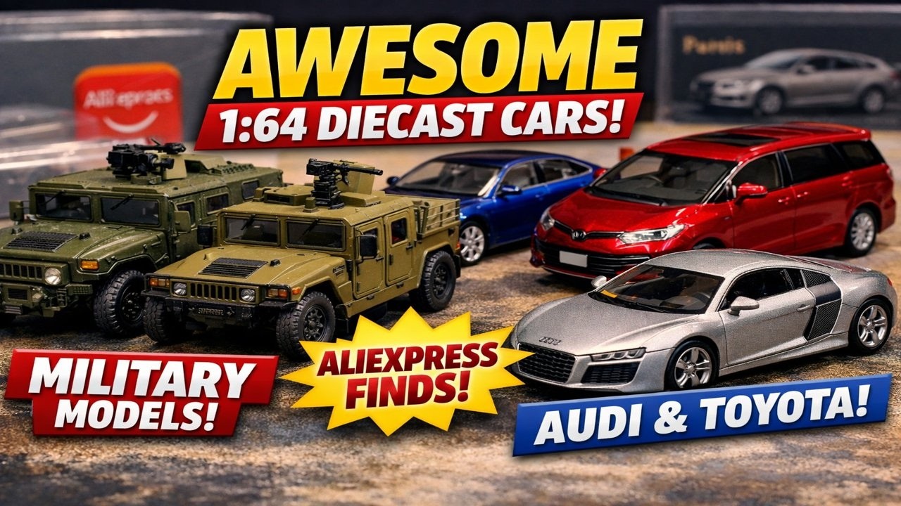 Massdi 1:64 Diecast Unboxing – Audi R8, Toyota Vans & Military Vehicles!