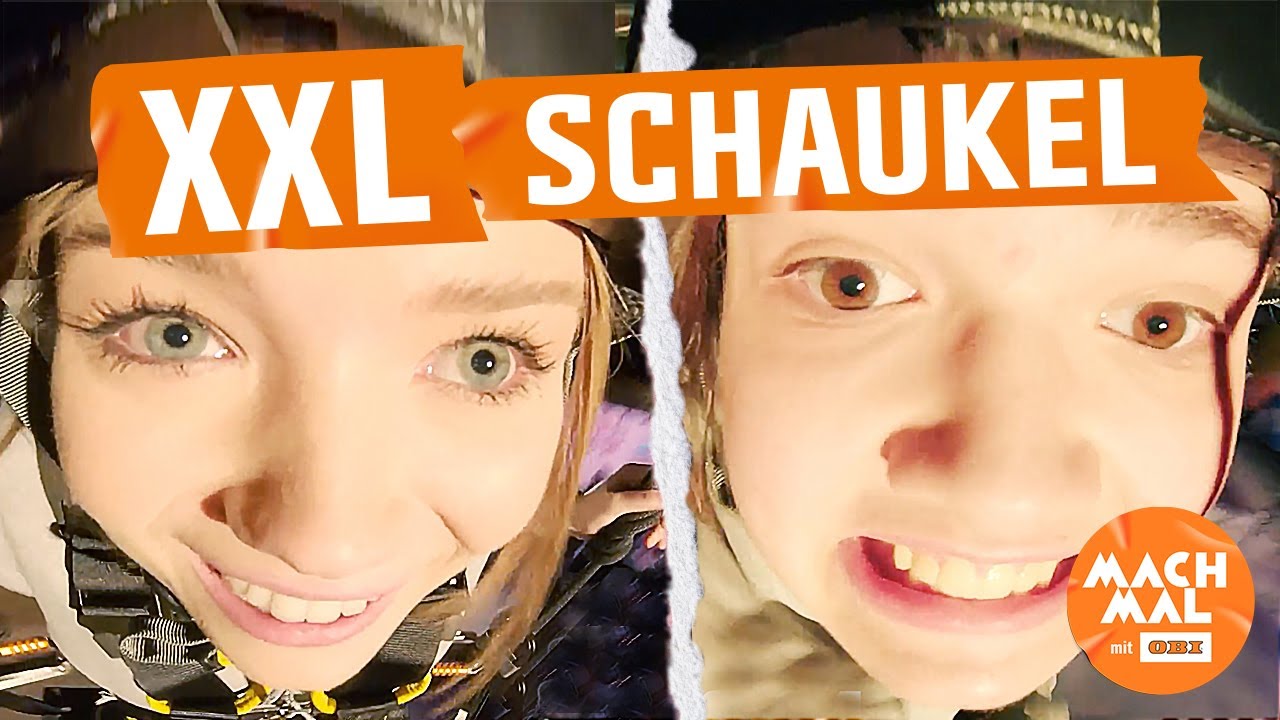 RIESEN-SCHAUKEL selber gebaut!  WER schaukelt am WEITESTEN? | Folge 15.3 | MACH MAL mit OBI