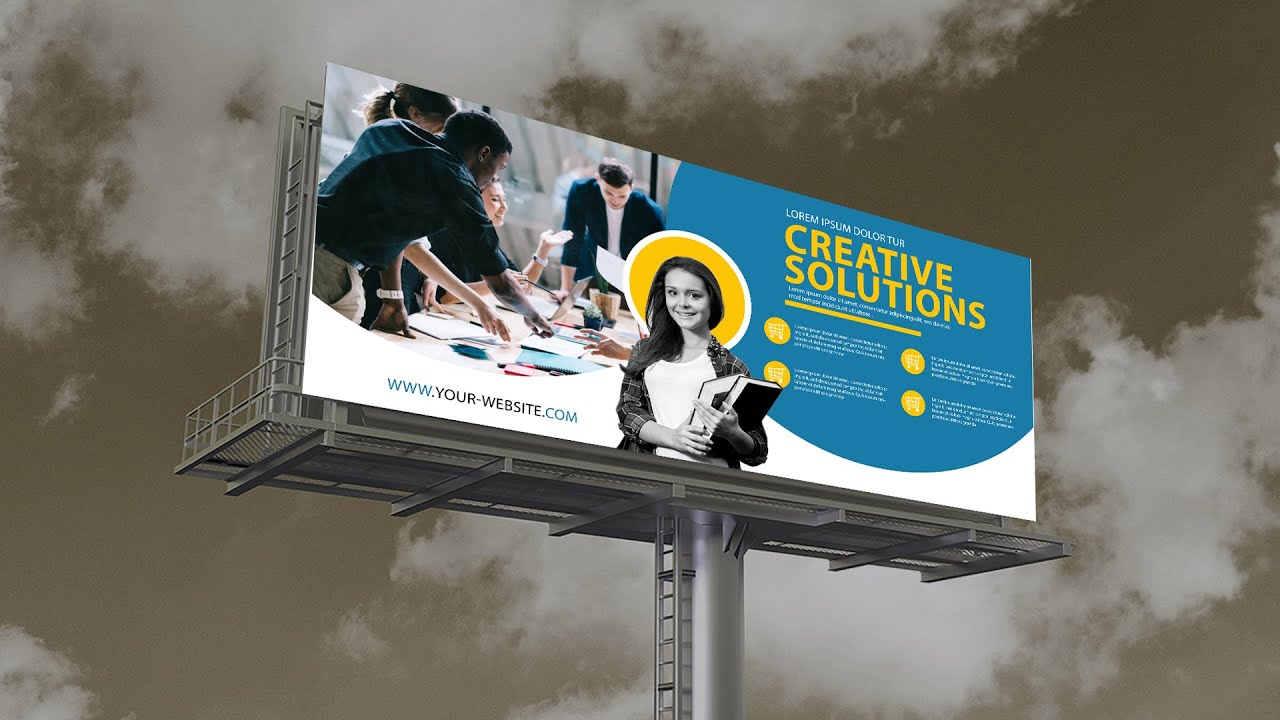 School Education Outdoor Billboard | Photoshop Tutorials