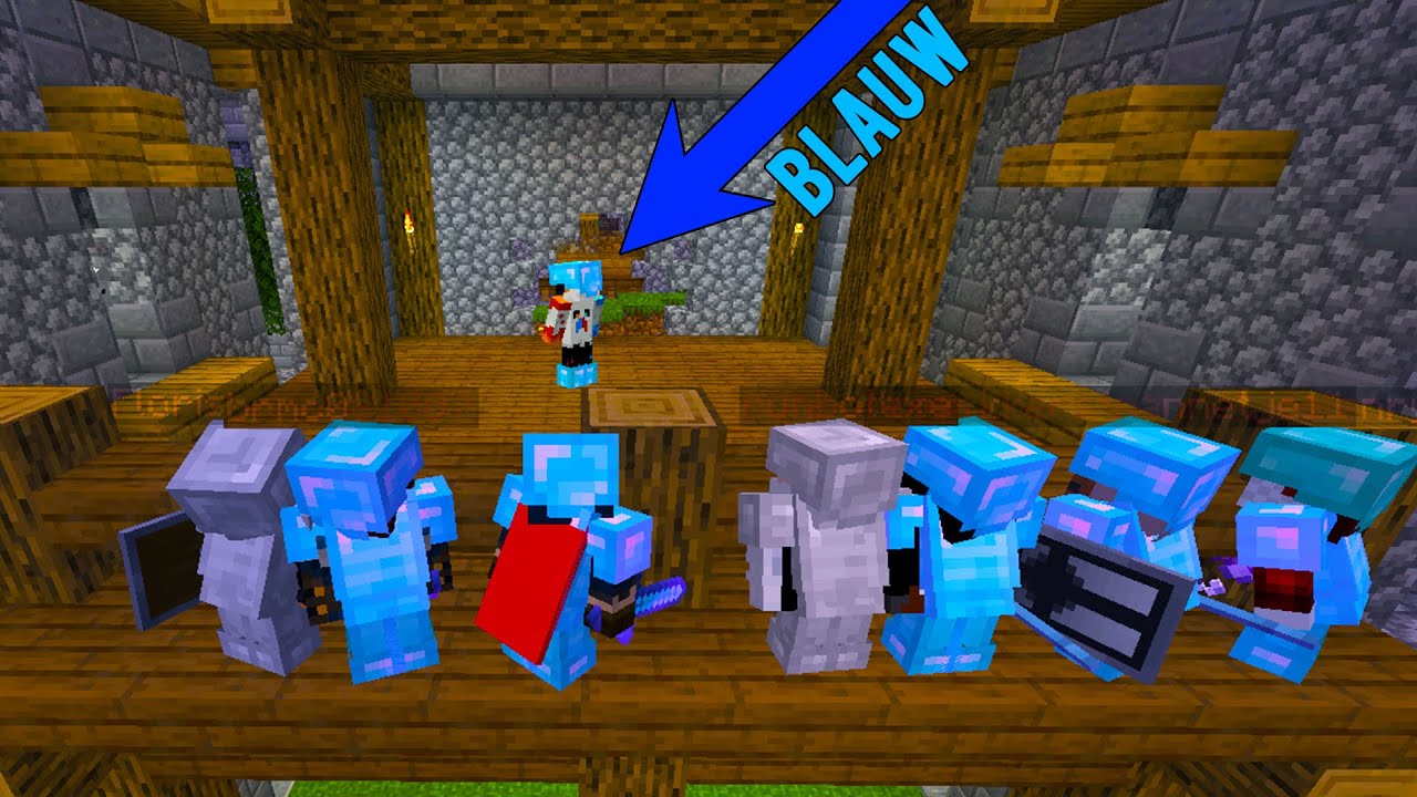 STIEKEM SPULLEN STELEN VAN TEAM BLAUW IN MINECRAFT