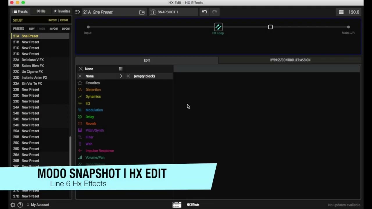 Line 6 HX Effects | Modo Snapshot desde HX Edit | Tutorial (en español) (HX Stomp, Helix, etc)