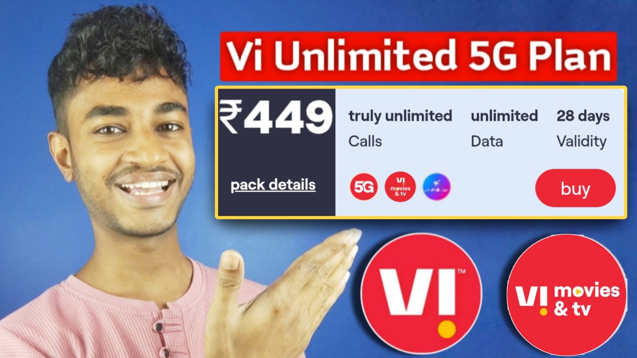 Vi Unlimited 5G Recharge Plan Rs.449 with SonyLiv, Zee5, JioHotstar Subscriptions