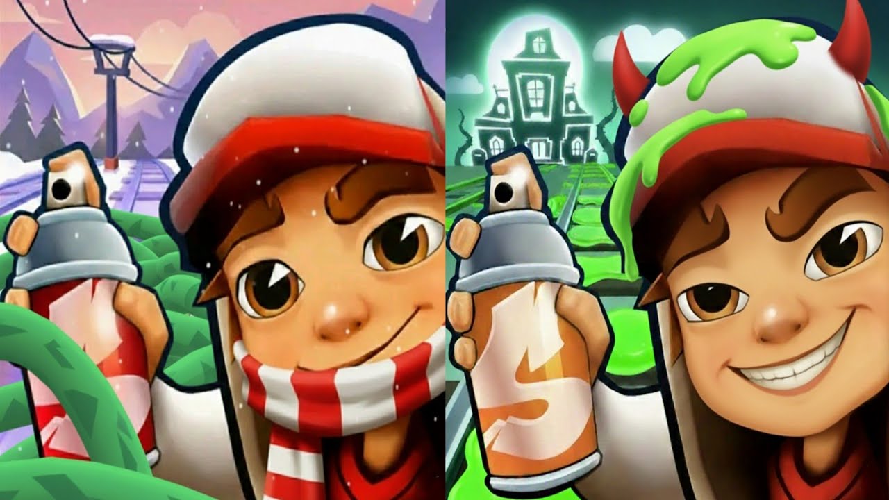 Subway Surfers : Winter Xtreme 2026 🆚 Haunted Hood 2023 Map Comparison 