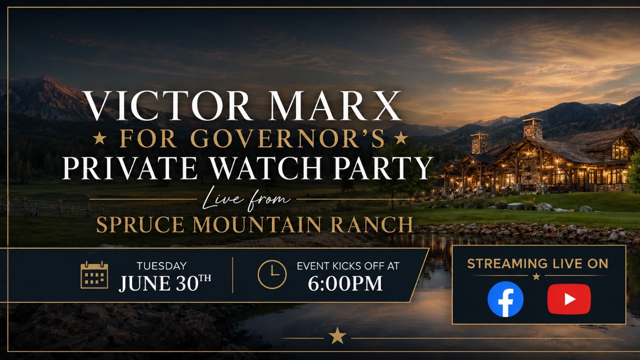 Victor Marx for Governor: Primary Watch Party Live