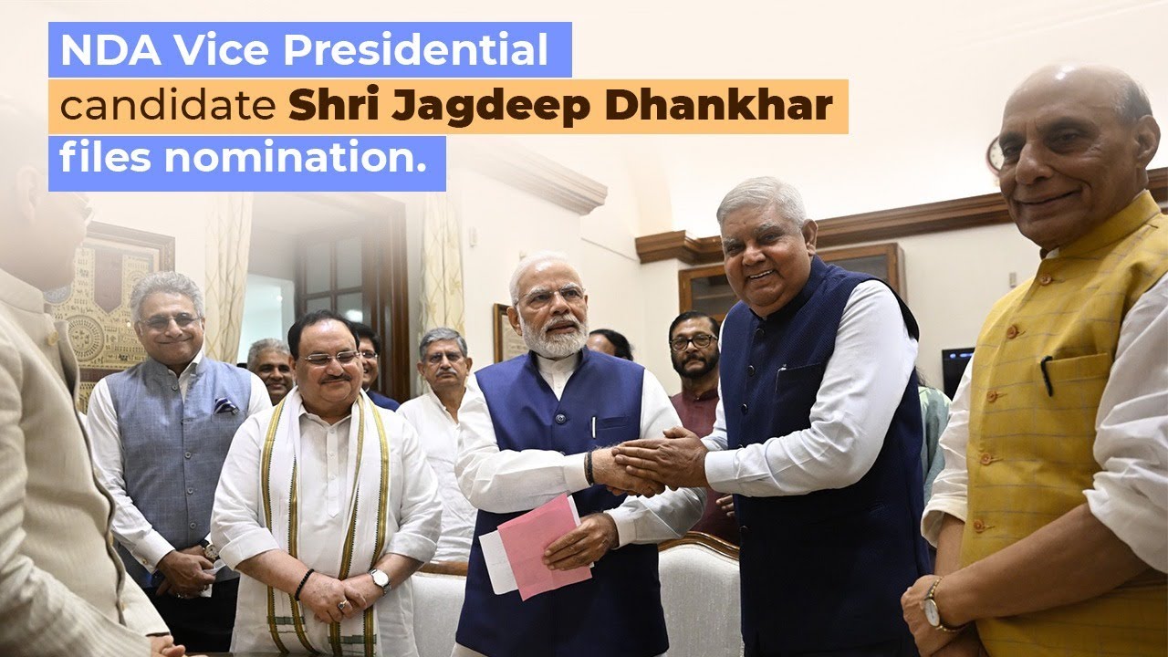 NDA Vice Presidential candidate Shri Jagdeep Dhankhar files nomination | BJP Live | PM Modi