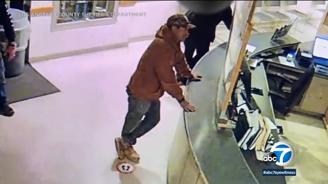 Surveillance video shows Palmdale murder suspect presumably attempting to turn himself in