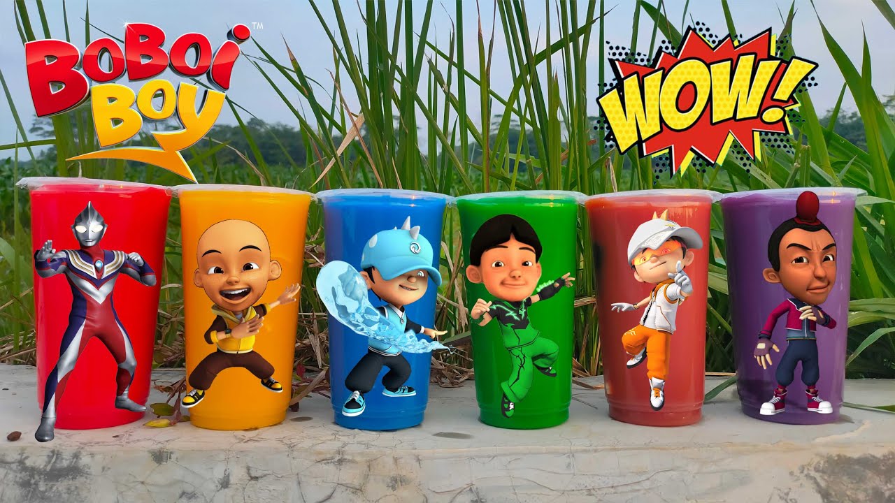Hunting Mainan Anak Anak BoboiBoy Galaxy Supra, Blaze, Solar, Halilintar, Fang, Yaya, Minuman BOBA