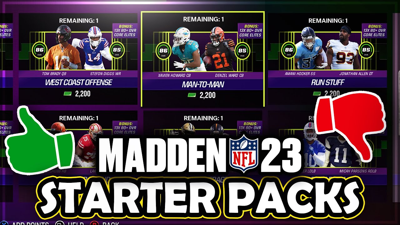 REVIEWING ALL 8 MADDEN 23 STARTER PACKS...