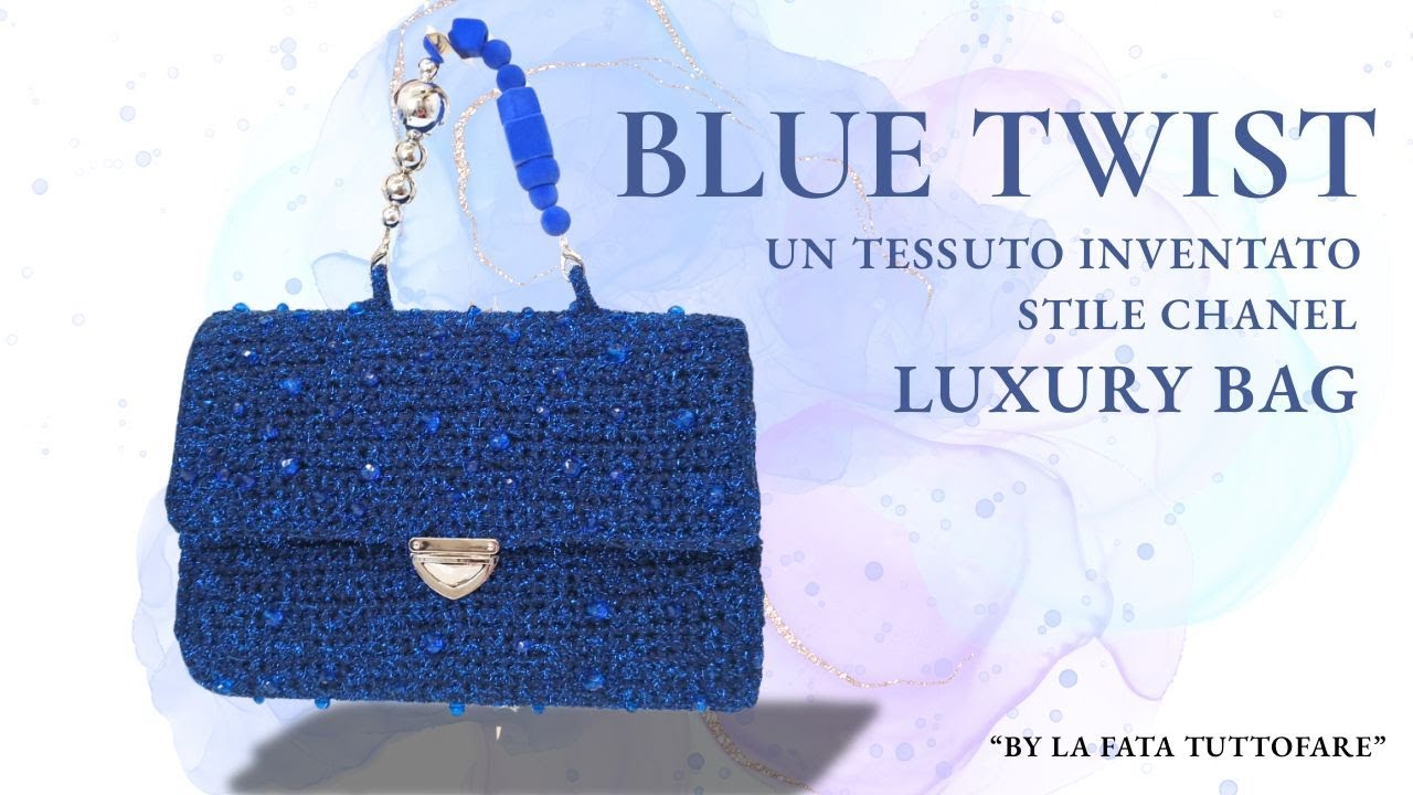 Blue Twist 🌟 La pochette stile Chanel che puoi fare all’uncinetto