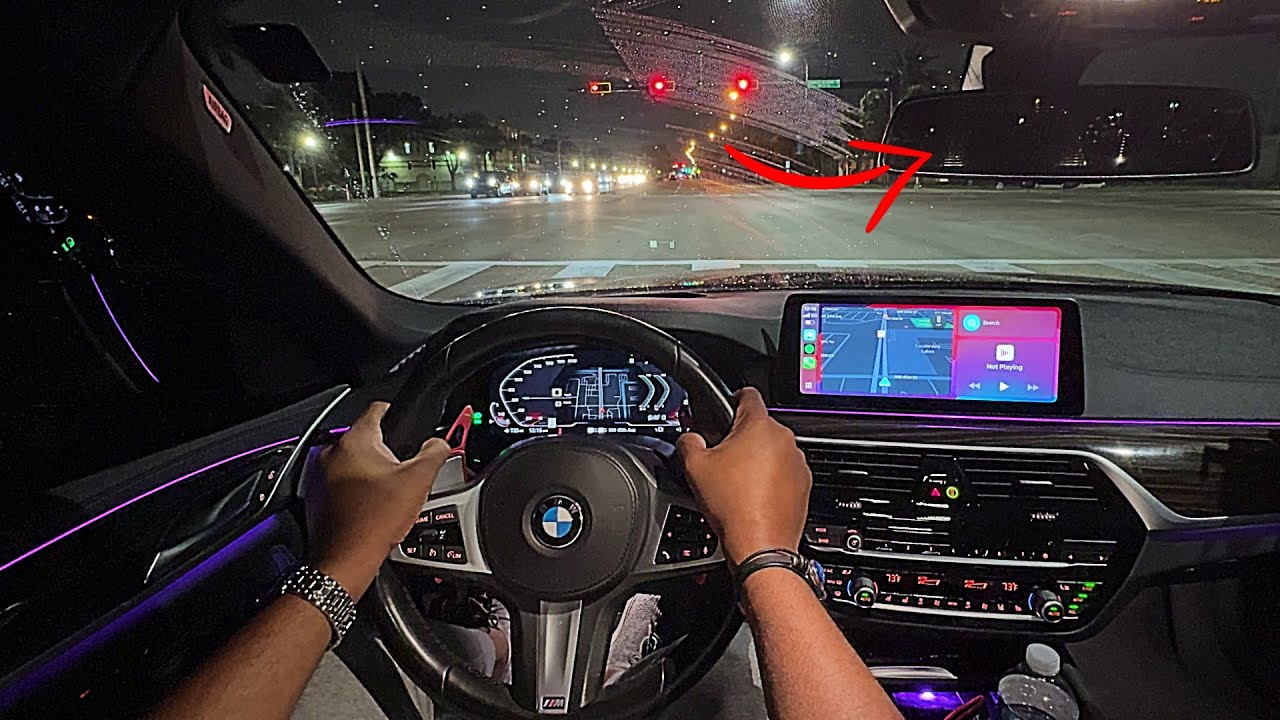 Late Night POV Drive in My BMW M550i (Police Watching Me)