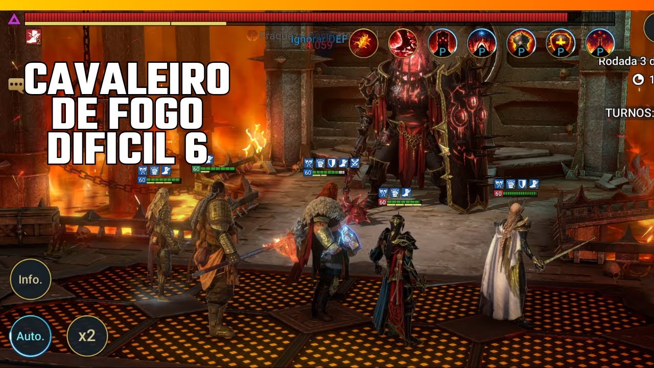 RAID SHADOW LEGENDS CAVALEIRO DE FOGO 6 DIFICIL