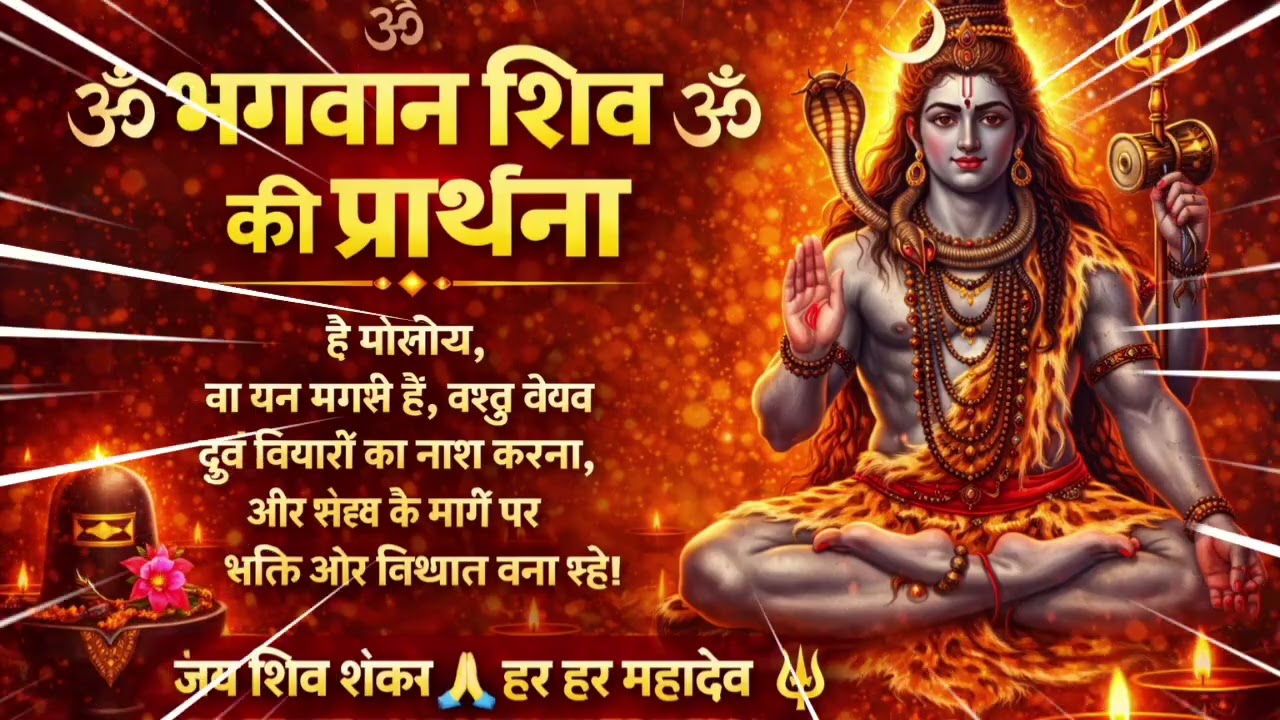 ॐ भगवान शिव की प्रार्थना 🙏 | Shiv Bhajan | Har Har Mahadev | Powerful Shiva Prayer