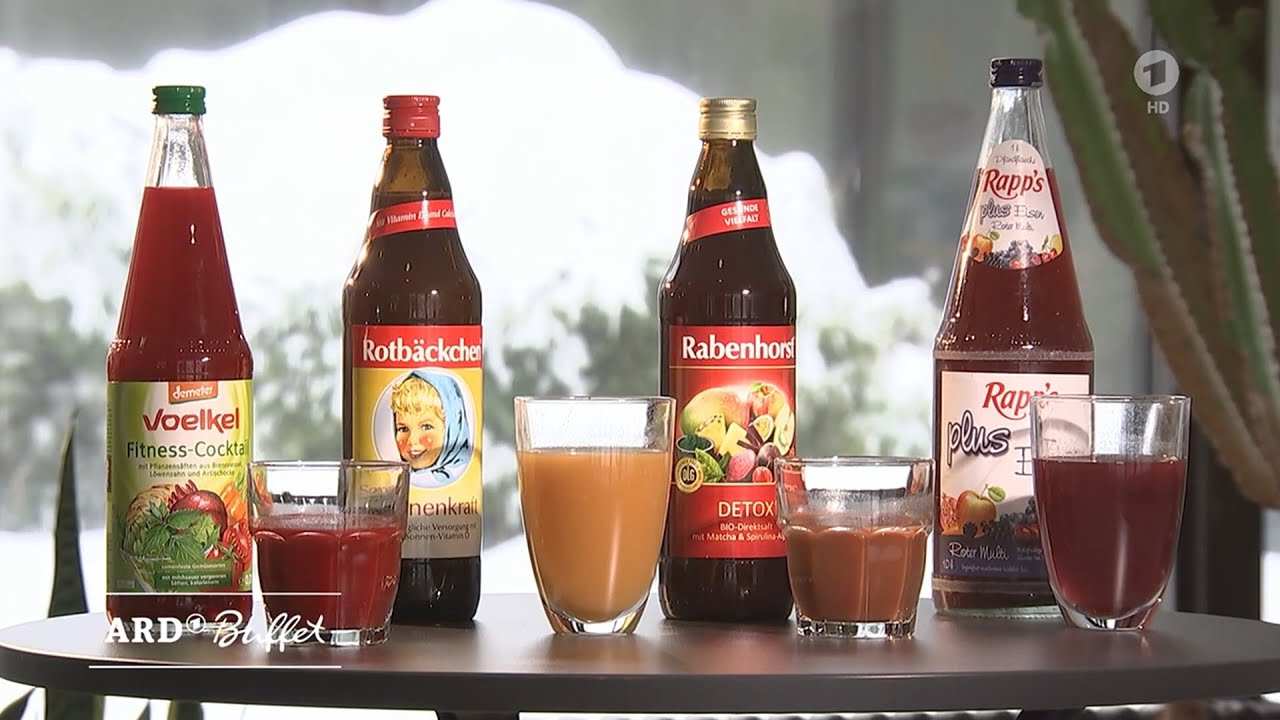 5:18 Test: Geschmacksprobe heilende Säfte aus Reformhaus und Bioladen (05.03.2021 ARD-Buffet)