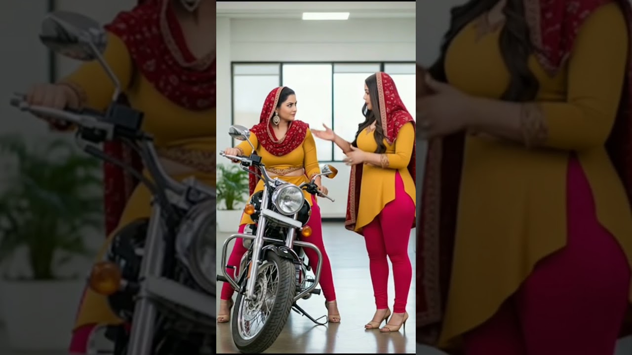 Bold Desi Swag &ndash; Twin Queens on a Ride! 🏍✨
