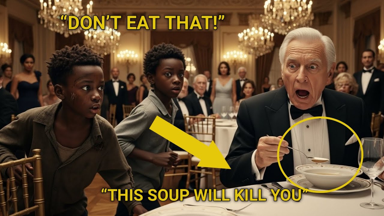 A Homeless black Boy Stopped a Billionaire From Eating Poisoned Soup