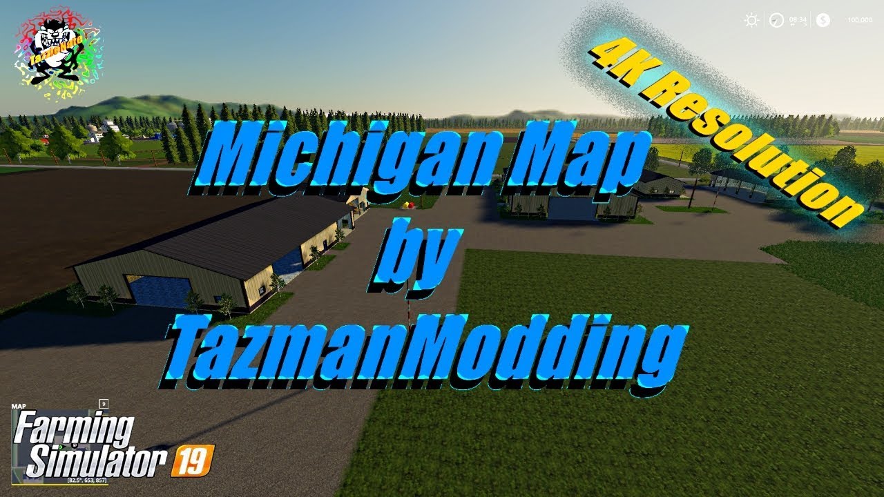 Fs-19 Maps | Michigan Map V2 by TazmanModding | in 4K Resolution