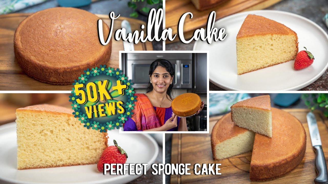 Vanilla Sponge Cake Recipe | Sponge Cake Malayalam | Vanilla Cake Recipe Malayalam | Tea Cake Recipe