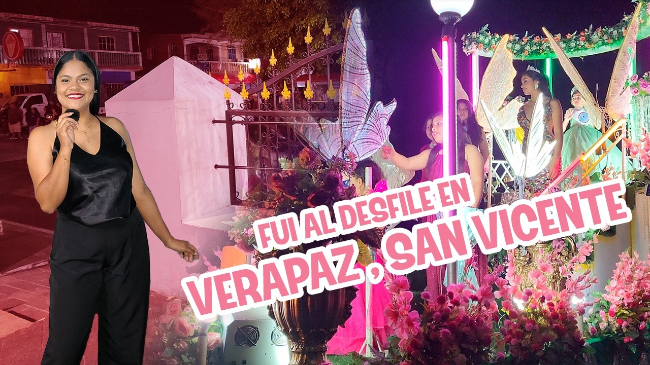 Así fue el desfile nocturno en Verapaz, San Vicente