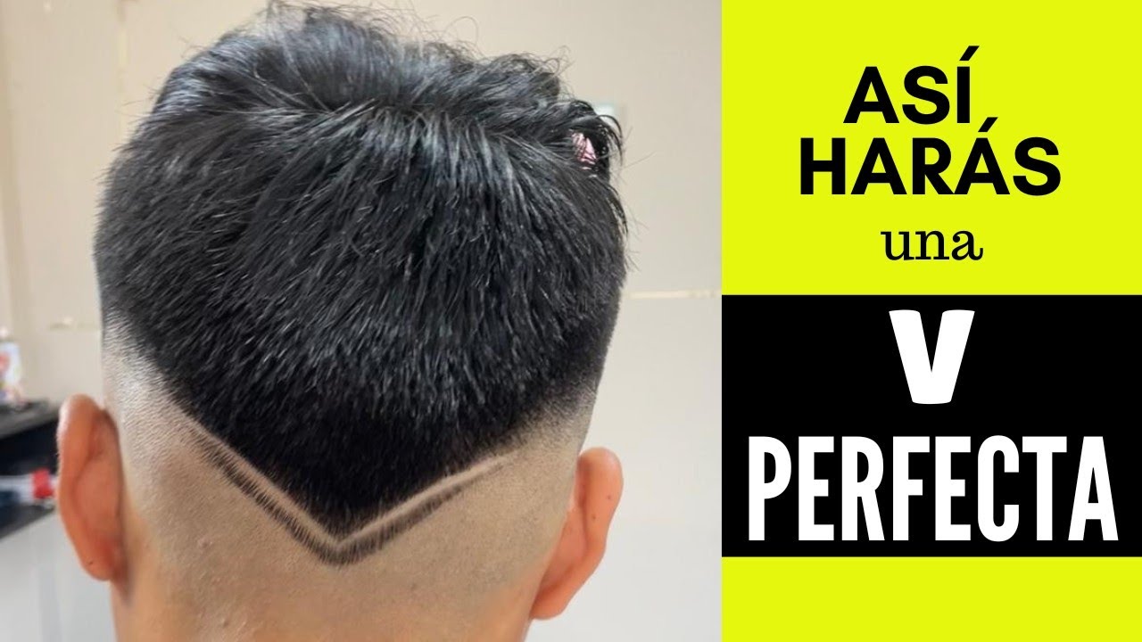 Cabello fino CORTE en V HOMBRE MARCADO 2022 /DESVANECIDO EN PUNTA como hacer un  fade en V