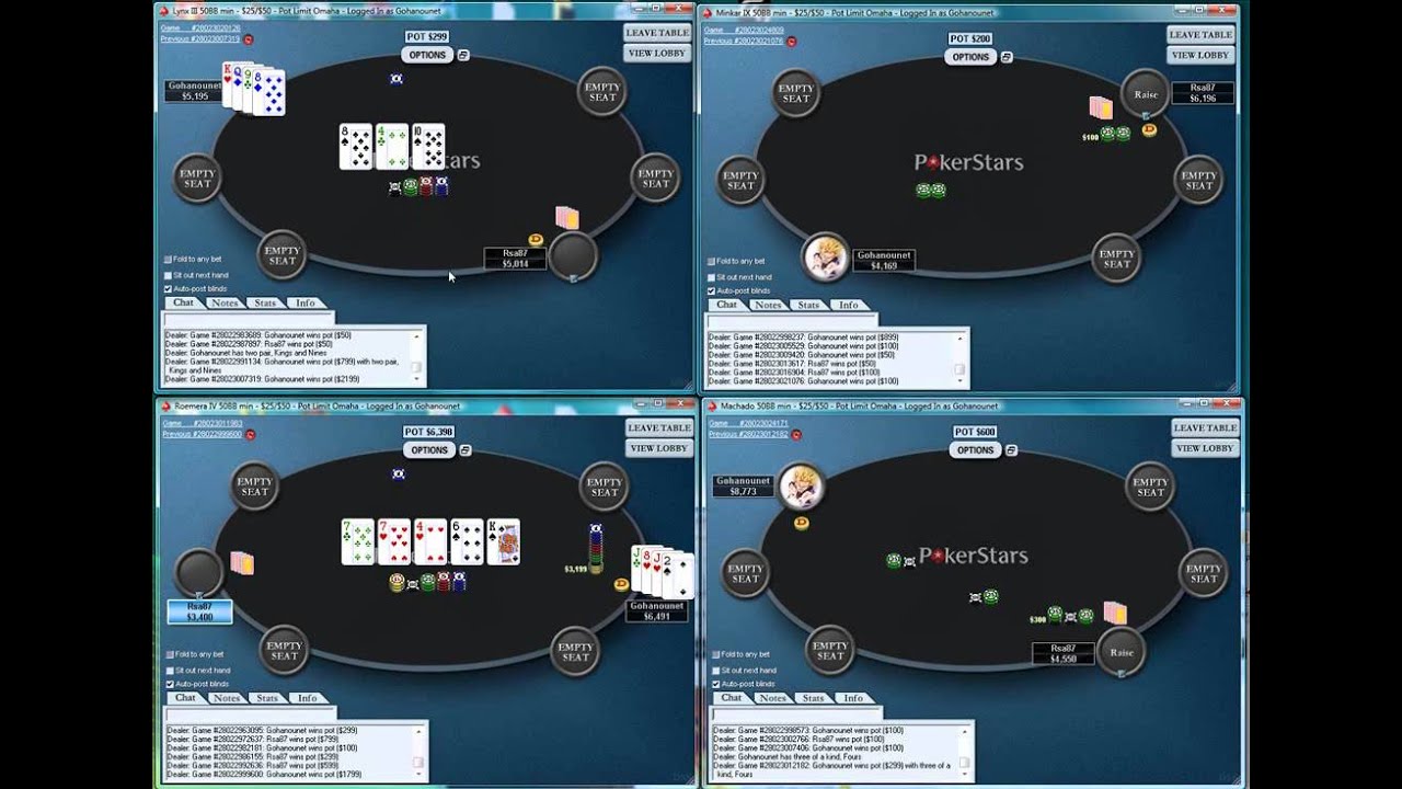 Gohanounet Video Pot Limit Omaha 5k CG HU